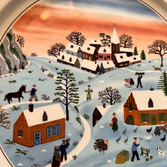 Villeroy & Boch Les Quatre Saisons Winter Plate By Gerard Laplau 10.5" Porcelain - Picture 3 of 8
